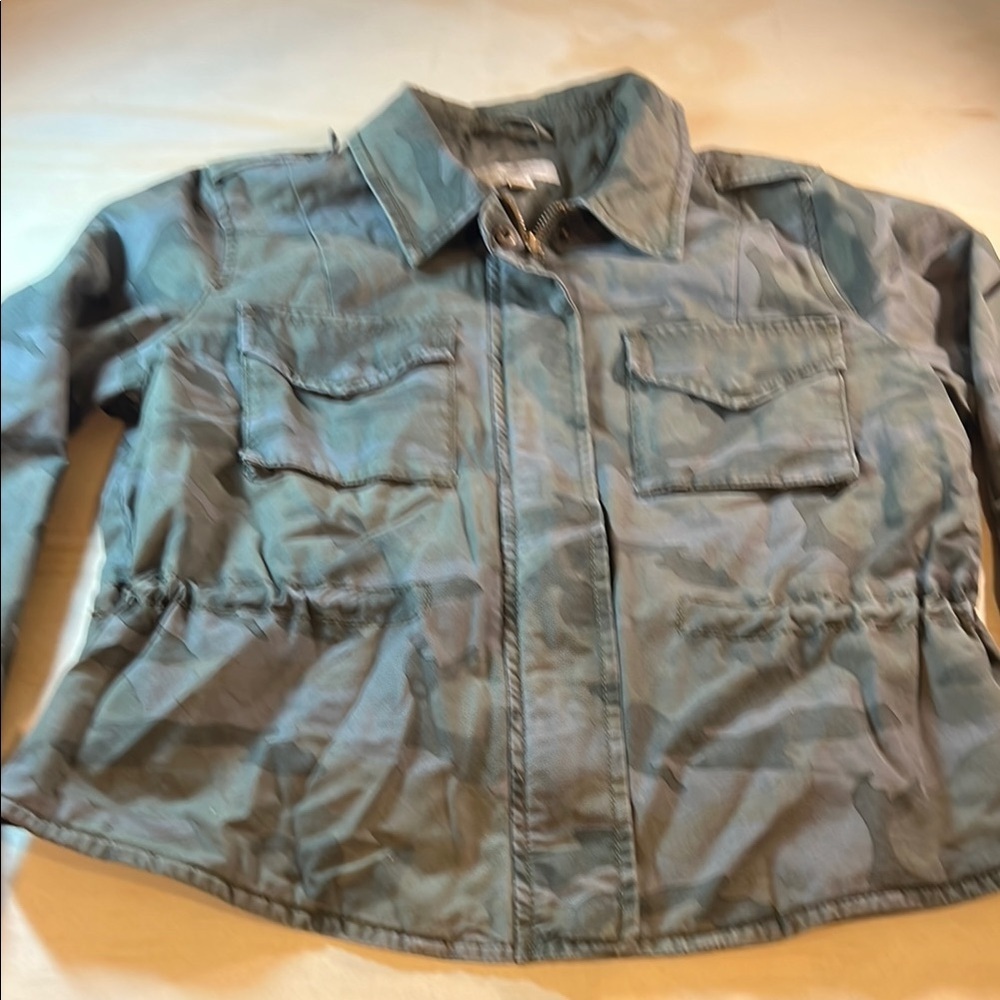 American Eagle Outfitters Olive Utility Jacket Camo Sz M